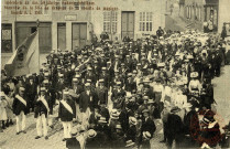 Andenken an das 50 jährige Fahnen-Jubiläum. Souvenir de la fête du drapeau de la société de musique. Sierck 9. 7. 1911