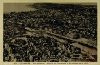 LE HAVRE. Vue aérienne. Bassin du Commerce et Panorama de la Hève