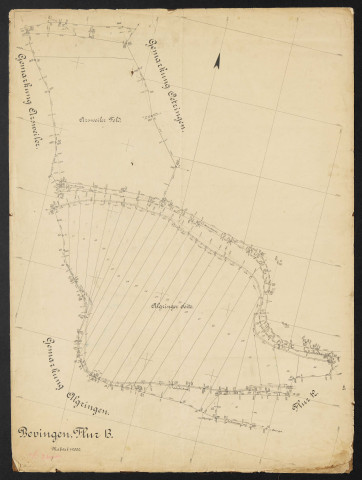 Bevingen, Flur 13 Massstab 1:2000.
