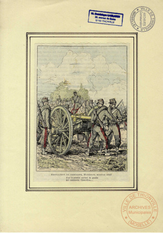 Artillerie de campagne, matériel modèle 1827. C'est le premier servant de gauche. Qui manœuvre l'écouvillon...