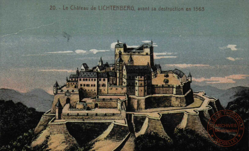 Le Château de Lichtenberg, avant sa destruction en 1563