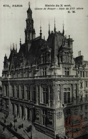 PARIS - Mairie du X arrt. Oeuvre de Rouyer - Style du XVIe