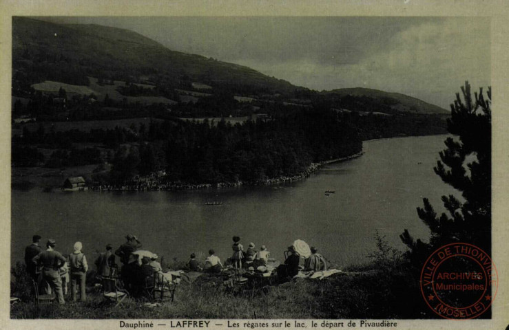 Dauphiné / LAFFREY/ Les régates sur le lac, le départ de Pivaudière