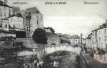 Sierck a.d. Mosel.- Gebergasse.- Mühlengasse. / Sierck en 1907 - La rue des tanneurs et la rue du moulin