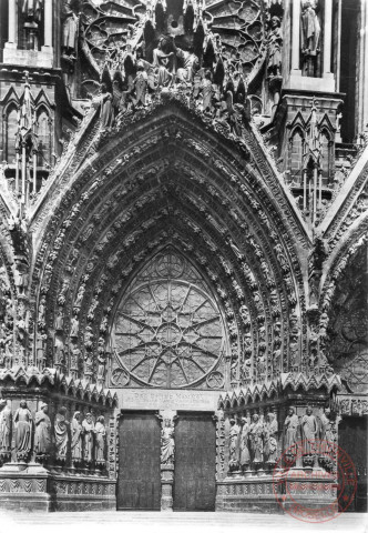 Reims (Marne) - La Cathédrale Notre-Dame (XIIIe s.) - Façade Occidentale - Portail Central