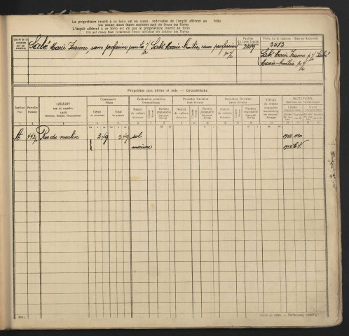 Matrice cadastrale des propriétés bâties et non bâties : liste des propriétaires [S - U] (1904-1929)