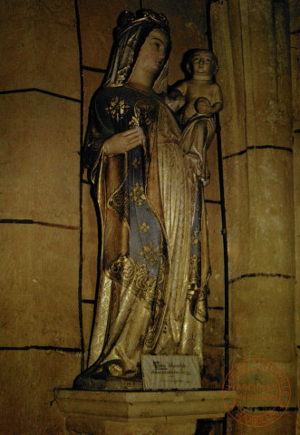 Eglise de Vicherey - Vierge à l'Enfant - Statue du XIVe s.
