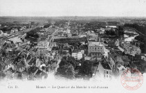 Cartes d'Autrefois (1890-1920) - Villes de province - Meaux (Ile-de-France) - Le Quartier du Marché à vol d'oiseau