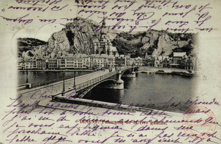 Dinant. Panorama de la Rive gauche.