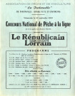 Concours national de pêche à la ligne sur la rive gauche de la Moselle à Thionville organisé par l'Association "La Fraternelle" (20 septembre 1959)