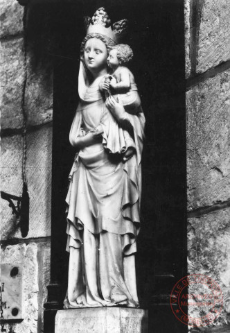 Basilique de Saint-Benoit-sur-Loire - Statue de Notre-Dame de Fleury (Albâtre XIVe siècle)