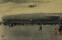 LUNEVILLE. - Le Biplan du sapeur d'Hauteroche plane au-dessus du Zeppelin après ceux des lieutenants Gignoux et Glaizard (4 Avril 1913, 11h.25)