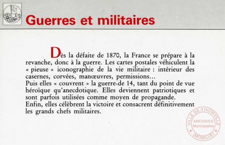 Cartes d'Autrefois (1890-1920) - Guerres et militaires