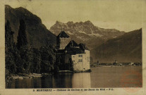 Montreux : Château de Chillon et les Dents du Midi - P.L.