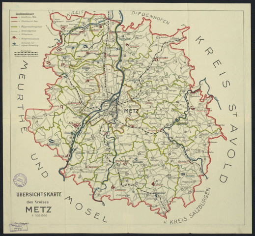 UBERSICHTSKARTE DES KREISES METZ