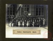 [Photographie de l'harmonie Concordia de Rombas en 1929 à Paris]