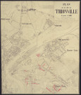 « PLAN DE LA VILLE DE THIONVILLE » / dressé par le Service d'arpentage municipal en mai 1945.-