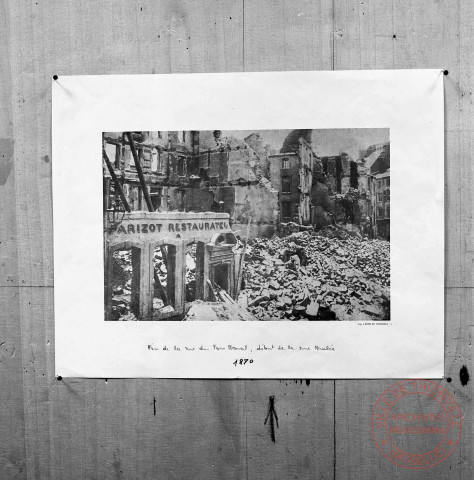 Thionville après les bombardements de 1870 - Rue du Four Banal et rue Brûlée