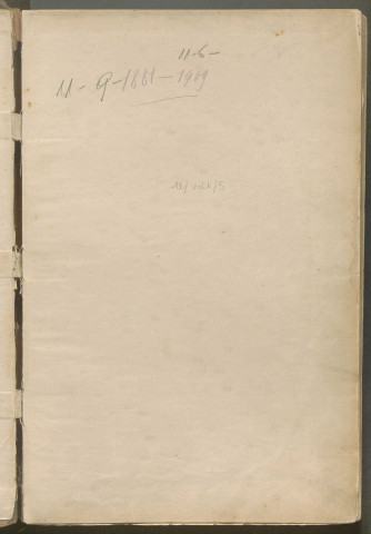 Registre de délibérations (11 septembre 1881 - 11 juin 1909)