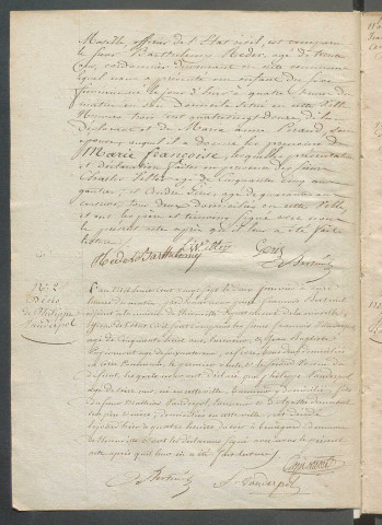 État civil : registre de naissances, mariages, décès (1827)