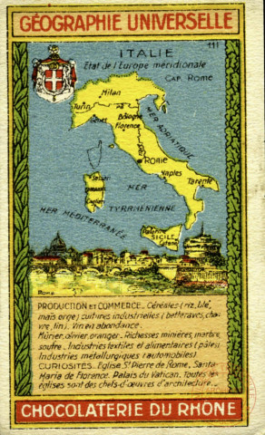 Géographie universelle - Carte d'Italie