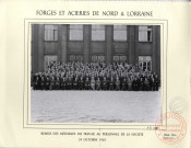 Forges et aciéries de Nord & Lorraine. Remise de médailles du travail au personnel de la société 24 octobre 1963.