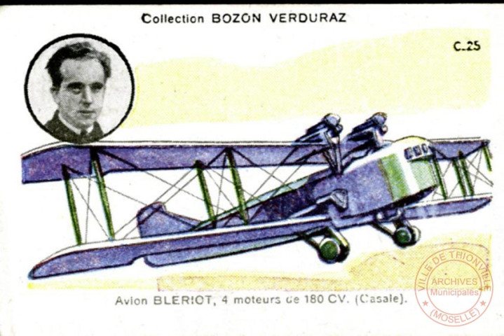 Avion Blériot, 4 moteurs de 180 CV. (Casale).