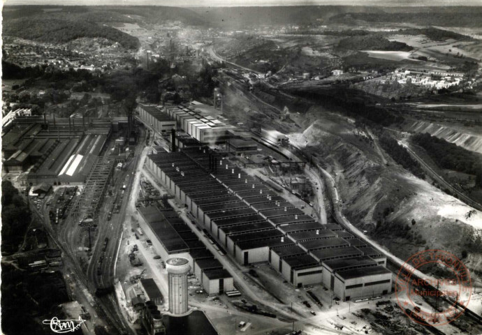 Sérémange -Erzange (Moselle) - Les Usines S.O.L.L.A.C. - Vue aérienne