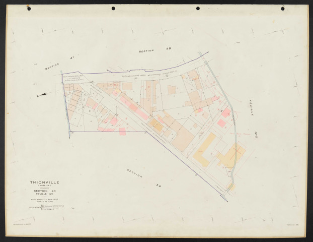 Thionville : section 40 feuille n°1