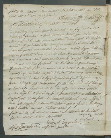 État civil : Registre d'état civil : décès (1797-1798)