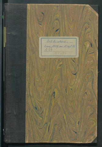 Registre de délibérations (2 novembre 1879 - 15 septembre 1926)