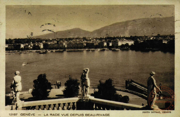 GENEVE - LA RADE VUE DEPUIS BEAU-RIVAGE