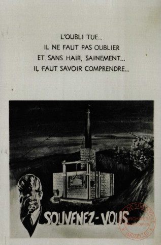 Souvenez-vous - L'oublie tue... Il ne faut pas oublier et sans haïr,sainement... Il faut savoir comprendre...