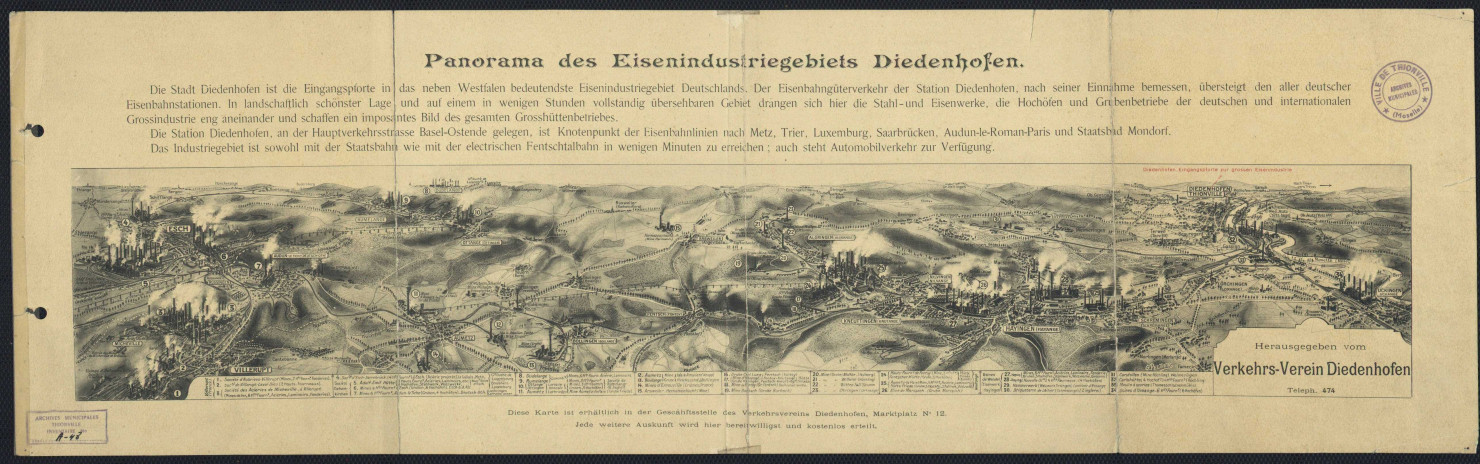 PANORAMA DES EISENINDUSTRIEGEBIETS DIEDENHOFEN »