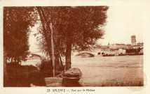 Valence . Vue sur le Rhône.