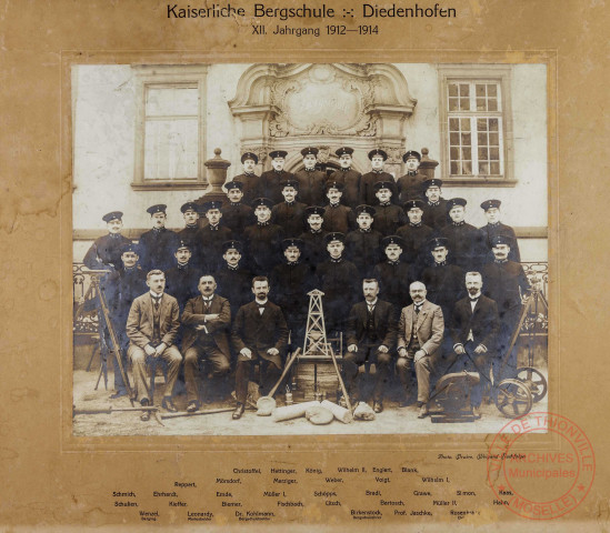 Kaiserliche Bergschule Diedenhofen XII Jahrgang 1912-1914 [Ecole des Mines]