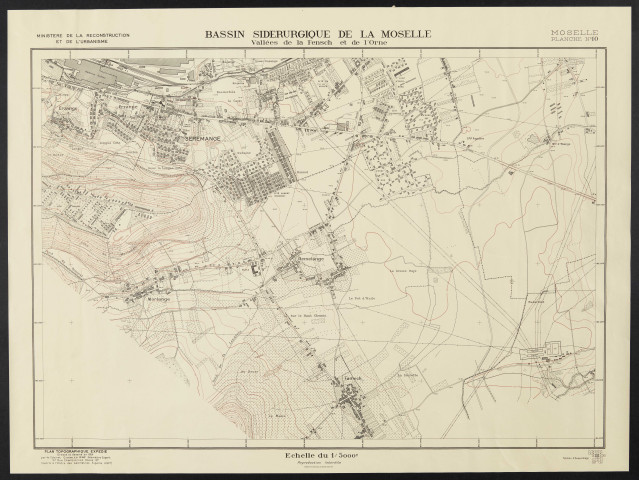 BASSIN SIDERURGIQUE DE LA MOSELLE VALLEES DE LA FENSCH ET DE L'ORNE. MOSELLE PLANCHE N°10