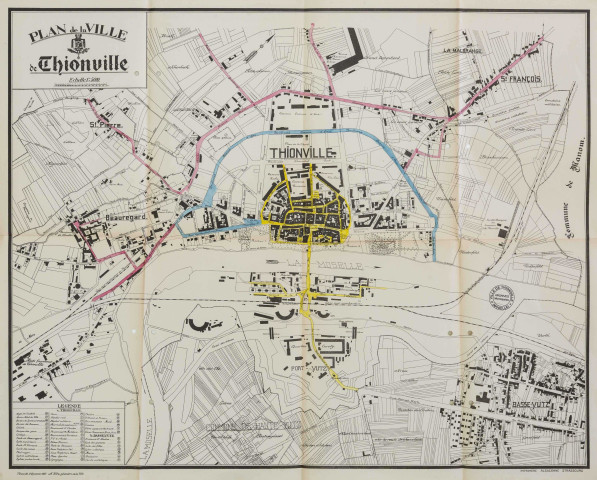 PLAN DE LA VILLE DE THIONVILLE