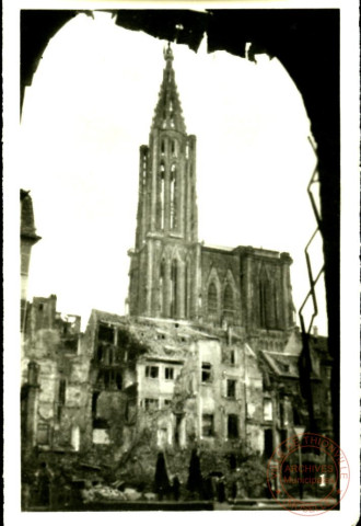 La cathédrale de Strasbourg à la libération