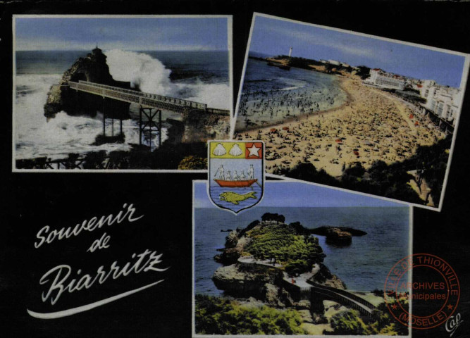 BIARRITZ - Le Rocher de la Vierge - La Grande Plage - Le 'Basta'