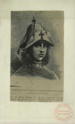 Jeanne d'arc, d'après le seul document authentique connu : La peinture du roi René