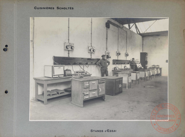 Etablissement E. Scholtès Thionville - Cuisinières Scholtès - Stands d'essai
