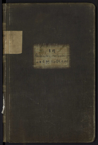 registre de délibérations du conseil municipal du (6/02/1899 au 24/09/1900)