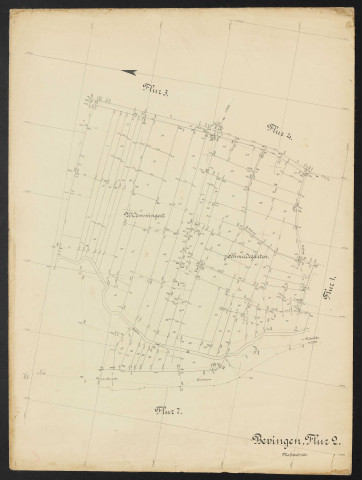 Bevingen, Flur 2 Massstab 1:500.