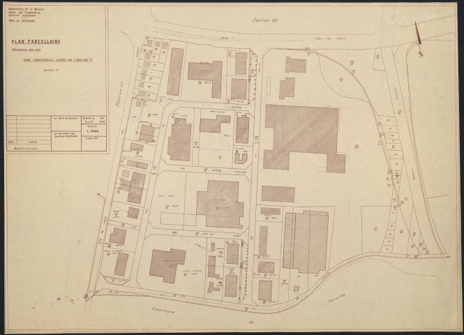 « ZONE INDUSTRIELLE DU LINKLING I SECTION 79 ».- 1. Thionville : Service Plan et Urbanisme, 1970. - Reproduction.