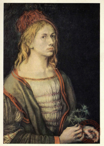 Peinture Allemande: XVe & XVIe Siècle. Albrecht Durer (1471-1528). Portrait de l'Artiste 1493. (Musée du Louvre ).