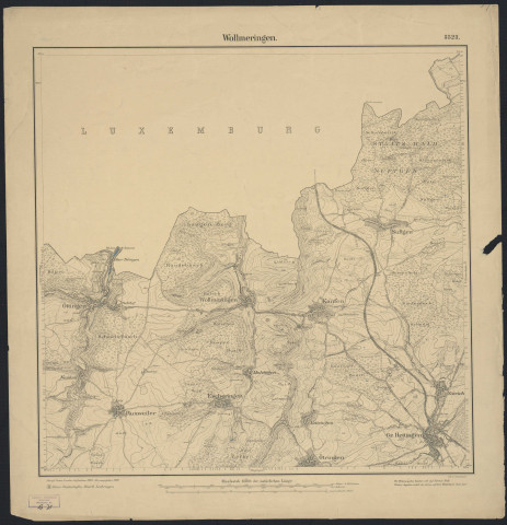 WOLLMERINGEN ( Volmerange-les-Mines ) Planblatt A Nur für den Dienstgebrauch