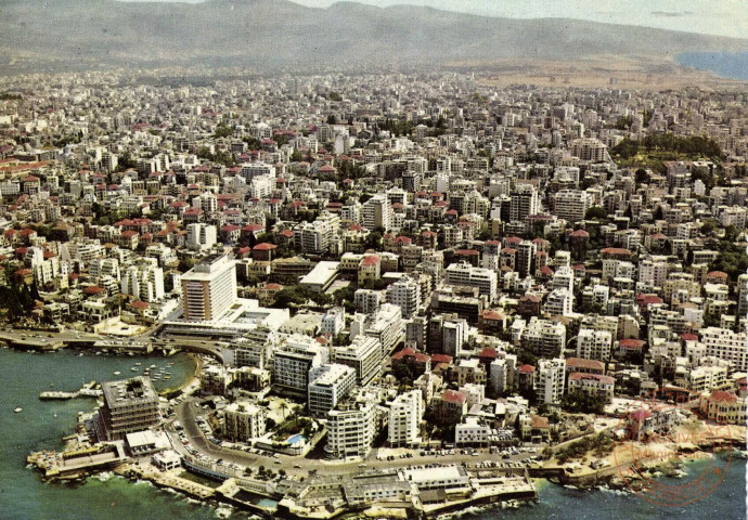 Beyrouth Moderne, vue générale et le quartier des grands Hôtels et cabarets.