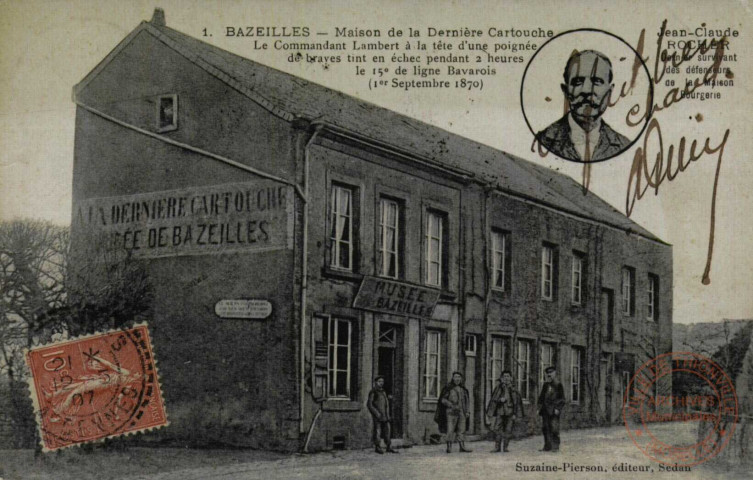 Bazeilles - Maison de la Dernière Cartouche - Le commandant Lambert à la tête d'une poignée de braves tint en échec pendant 2 heures le 15e de ligne Bavarois (1er Septembre 1870)