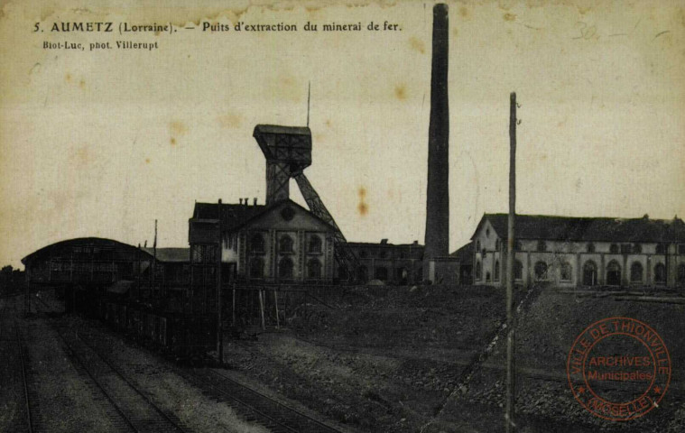 AUMETZ (Lorraine).- Puits d'extraction du minerai de Fer